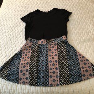 3 for $15 Sale: s.o. r.a.d. Geometric Collage Skater Skirt